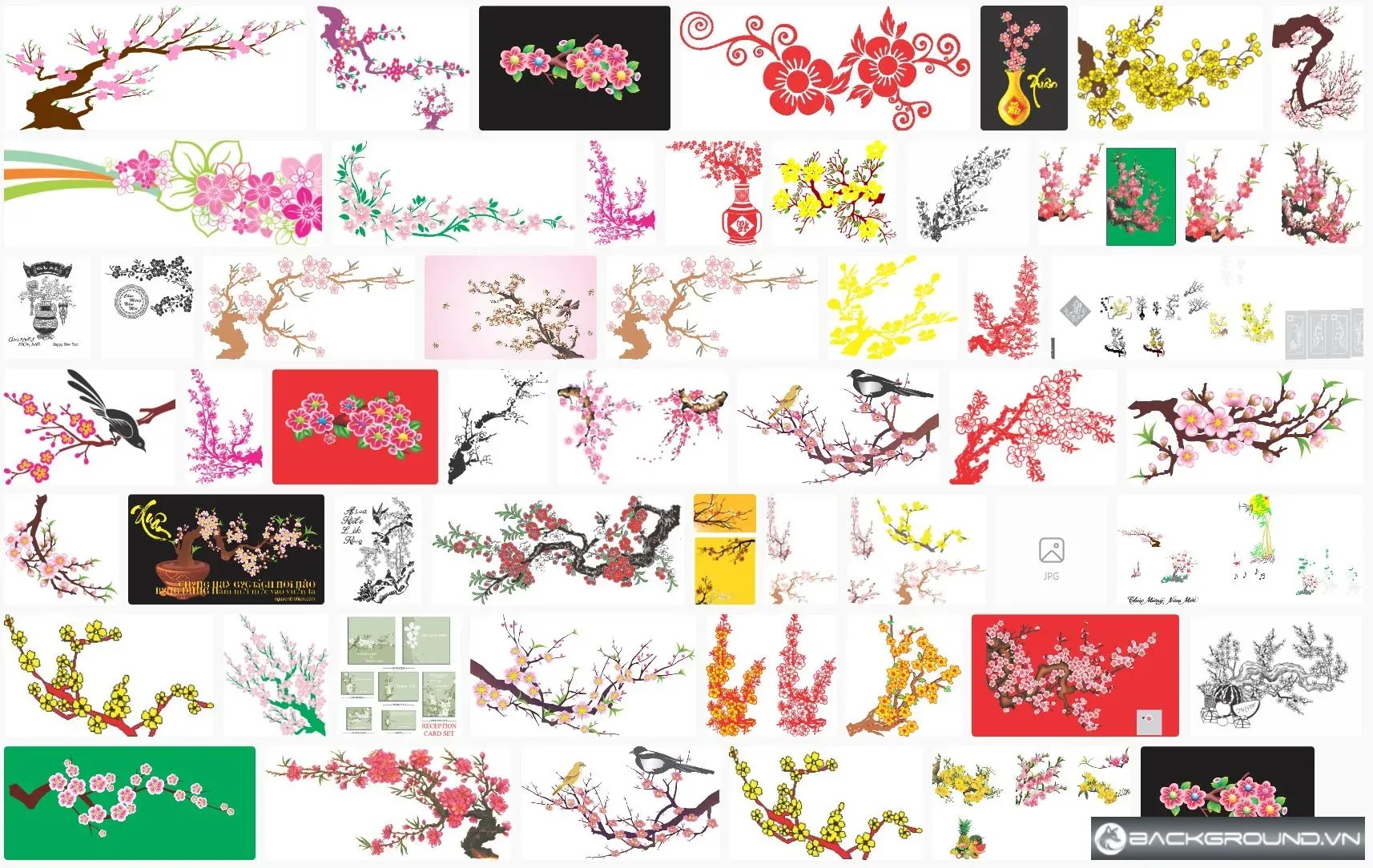 60+ Stock hoa anh đào file corel