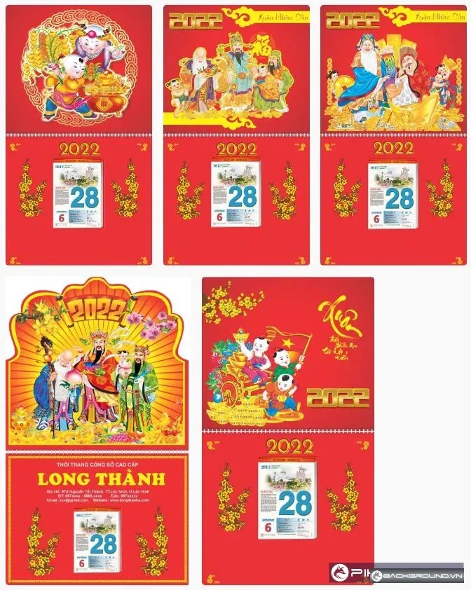 5+ Bìa lịch năm mới