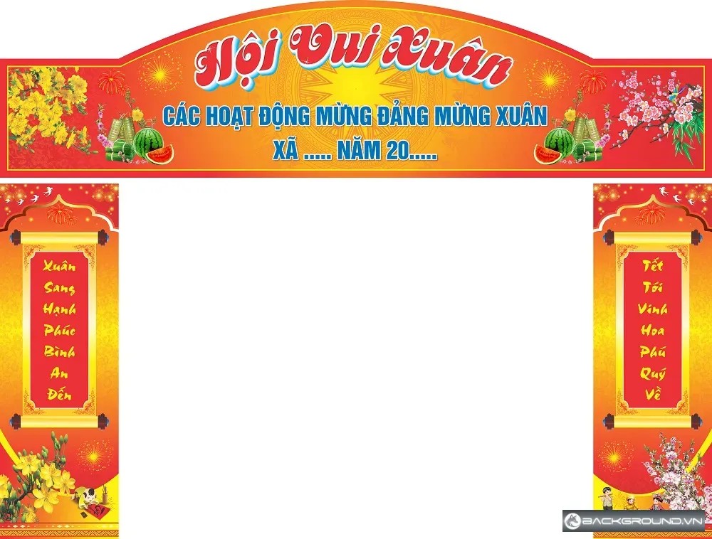 Trang trí cổng hội vui xuân
