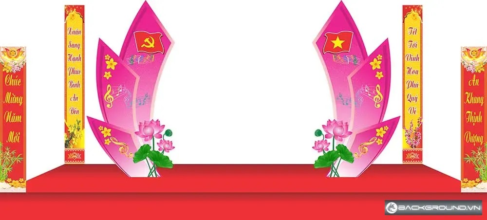 Mẫu cánh gà chúc mừng năm mới 2024