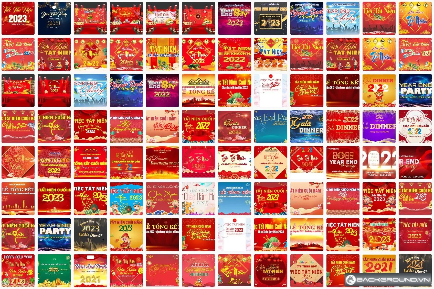 110+ Phông tất niên