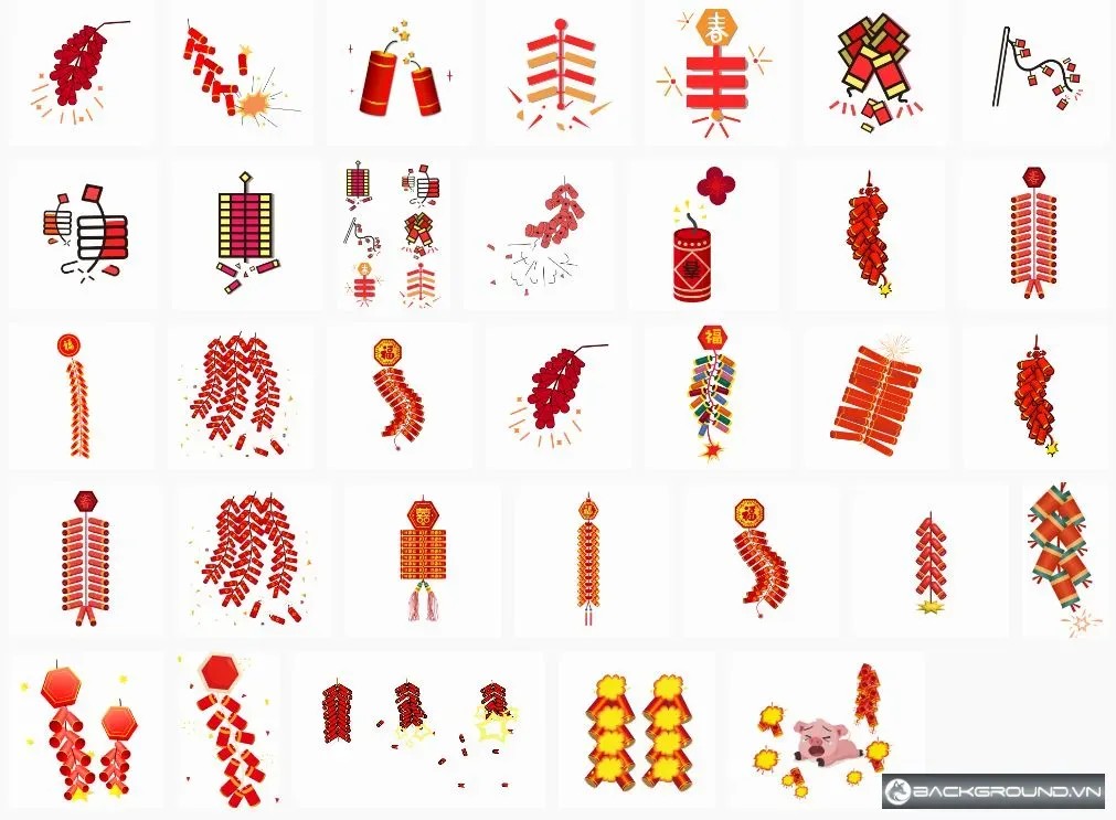 35+ Pháo tết PNG