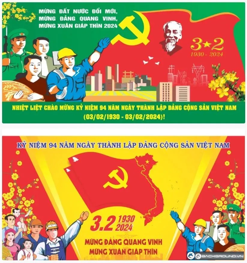 2+ Pano kỷ niệm ngày 3-2 - ngày thành lập ĐCS Việt Nam