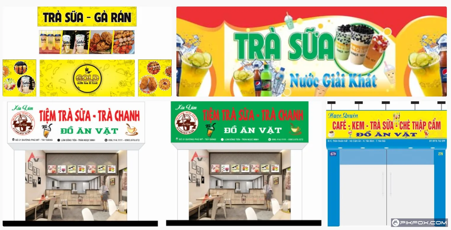 4+ Biển quán trà sữa