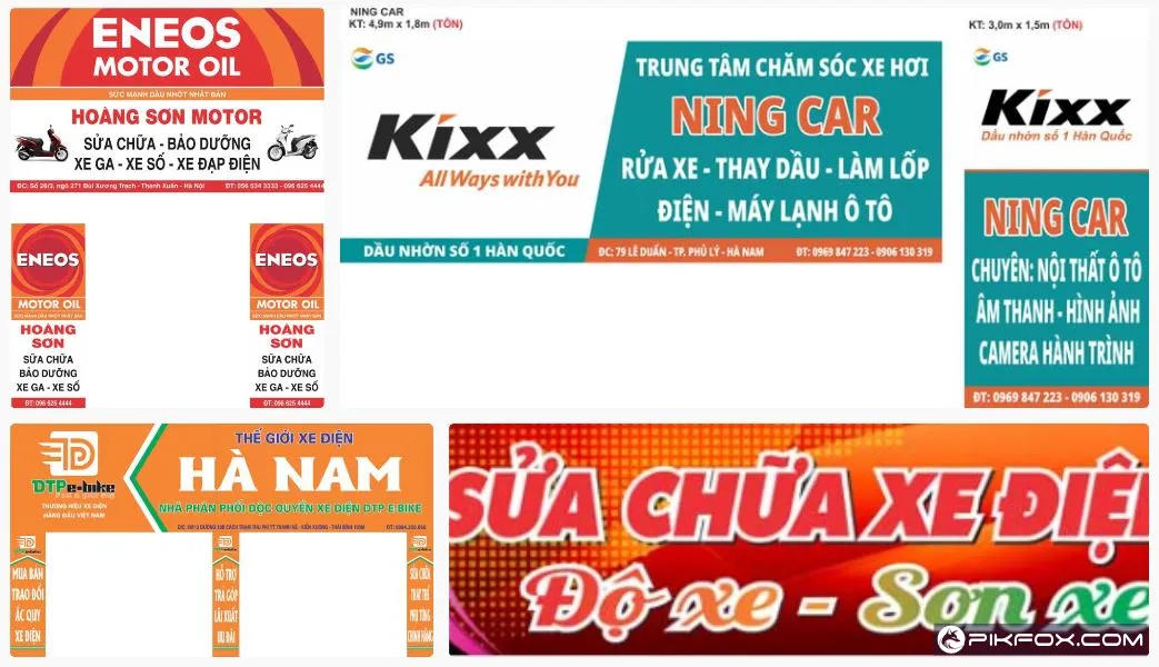 4+ Mẫu bảng hiệu sửa xe máy