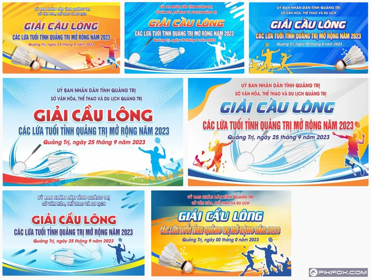 7+ Backdrop giải đấu cầu lông