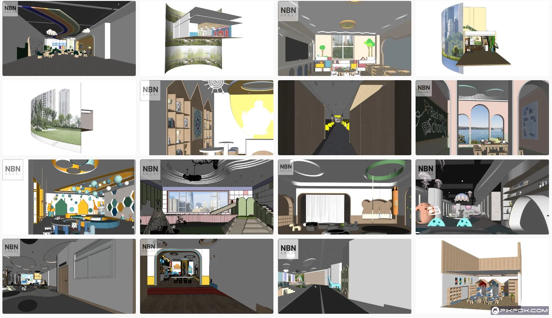 20+ Trường mầm non SketchUp