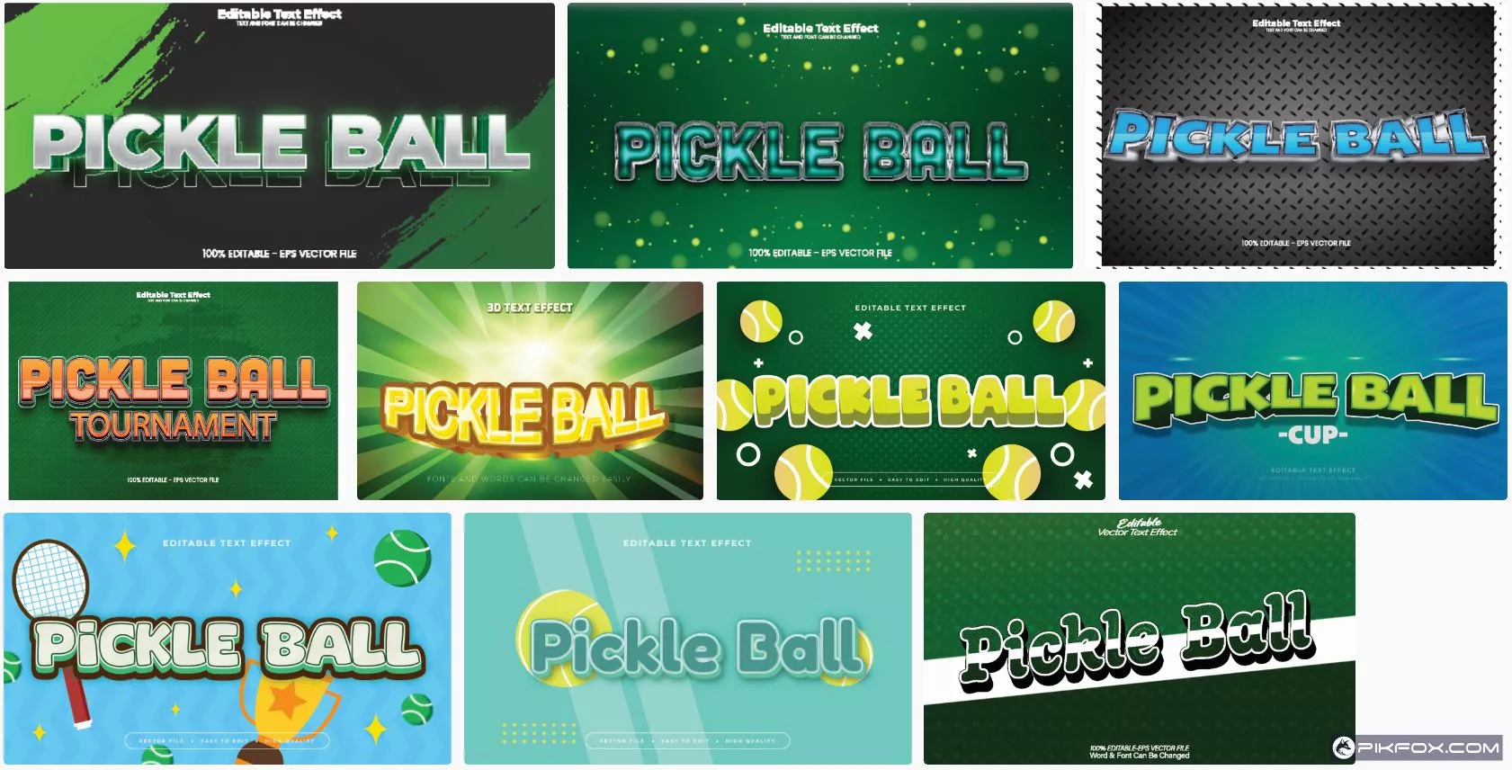 10+ Text Effect Pickleball