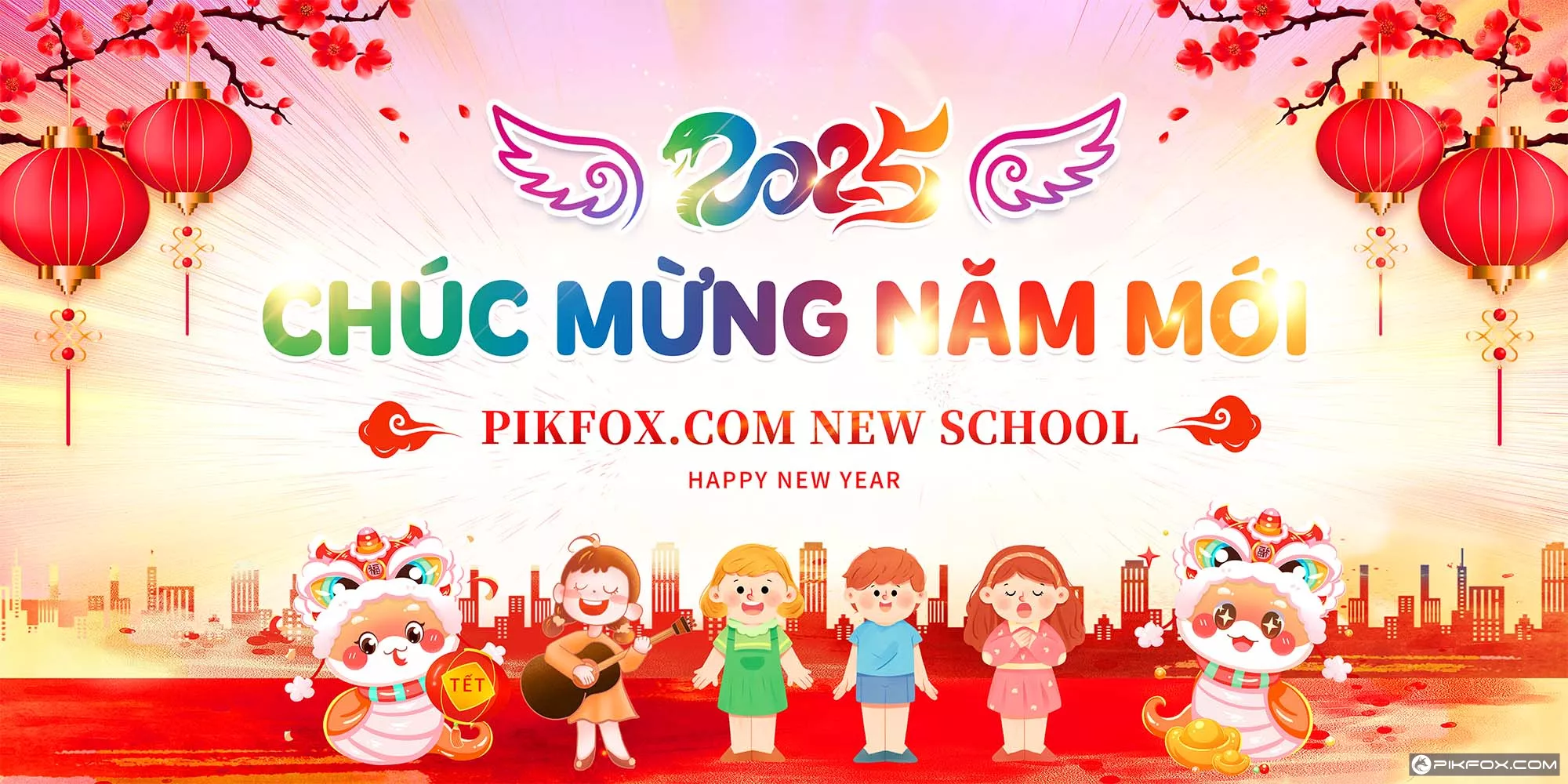 Phông năm mới trường tiểu học